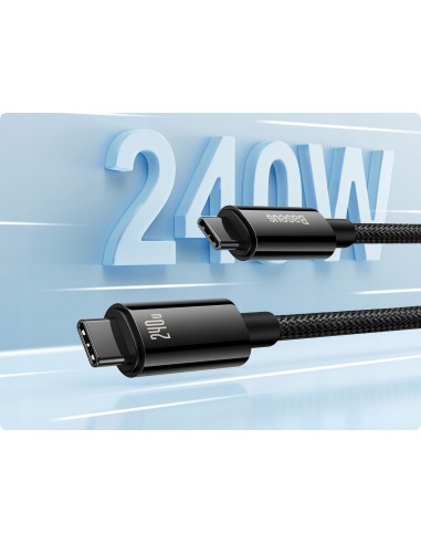 Baseus Tungsten Gold | Kabel Type-C USB-C 240W Power Delivery Samsung AFC Huawei SCP Quick Charge 3m