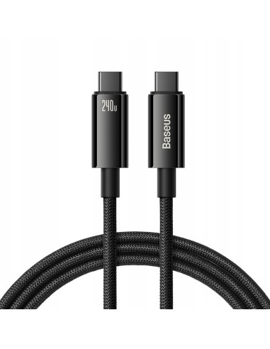 Baseus Tungsten Gold | Kabel Type-C USB-C 240W Power Delivery Samsung AFC Huawei SCP Quick Charge 3m