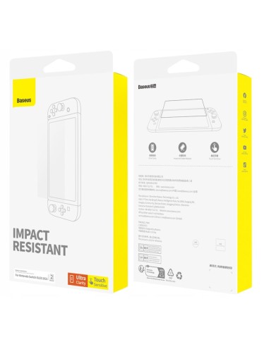 Baseus Crystal P6001205K201-01 | Szkło hartowane ochronne pełne do Nintendo Switch OLED 2021 2szt.