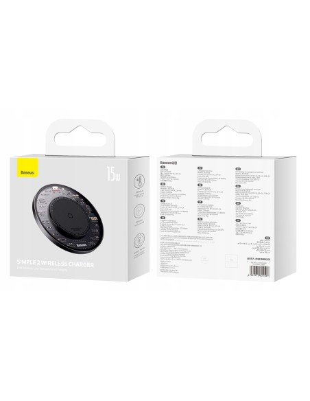 Baseus Simple 2 | Szybka ładowarka indukcyjna bezprzewodowa Qi 15W