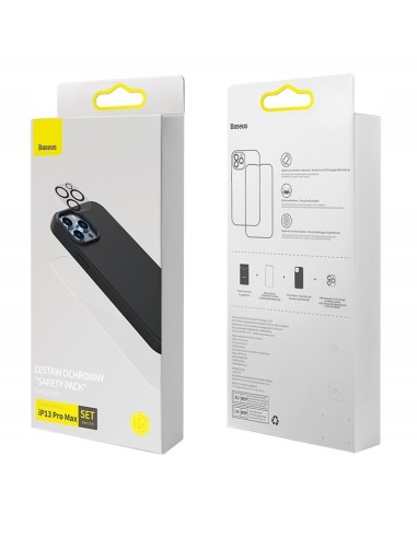 Baseus Liquid Silica Gel Phone Case Set for iP 13 Pro Max | Etui ze szkłem hartowanym do ekranu i aparatu do iPhone 13 Pro Max