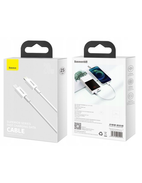 Baseus Superior Series | Kabel USB-C Lightning do iPhone Power Delivery 20W 25cm