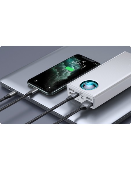 Baseus Ambilight 65W | Power Bank 30000mAh 4x USB + USB-C Power Delivery Quick Charge 3.0 Huawei SCP FCP 5A Overseas Edition