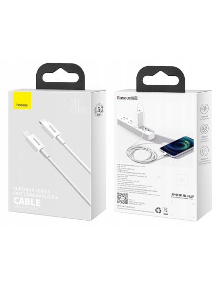 Baseus Superior Series | Kabel USB-C Lightning do iPhone Power Delivery 20W 1,5m