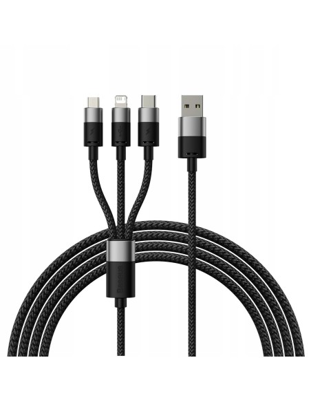 Baseus StarSpeed 1-for-3 | Kabel 3w1 USB - Micro Lightning USB-C 1.2m 3.5A