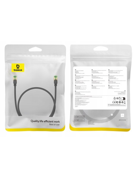 Baseus High Speed CAT8 | Kabel przewód sieciowy internetowy LAN RJ45 Ethernet CAT8 40Gb/s 2000MHz 0.5m