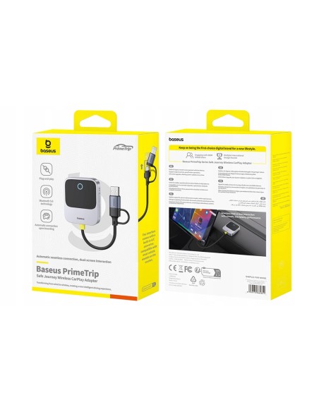 Baseus SafeJourney | Adapter bezprzewodowy do Apple AudioCar do iPhone, Bluetooth WiFi