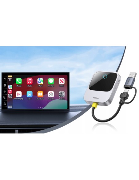 Baseus SafeJourney | Adapter bezprzewodowy do Apple AudioCar do iPhone, Bluetooth WiFi