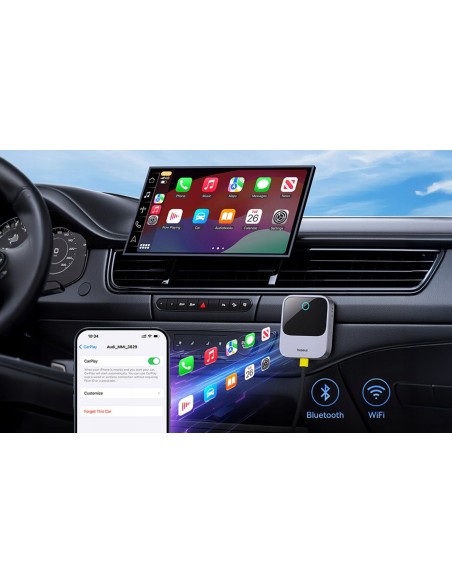 Baseus SafeJourney | Adapter bezprzewodowy do Apple AudioCar do iPhone, Bluetooth WiFi
