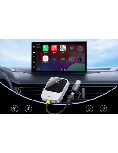 Baseus SafeJourney | Adapter bezprzewodowy do Apple AudioCar do iPhone, Bluetooth WiFi
