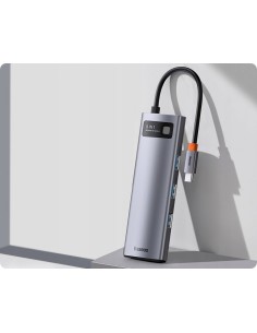 Baseus Metal Gleam Series 8-in-1 | Adapter HUB USB-C - HDMI 4K 3x USB3.0 USB-C RJ45 SD TF PD 100W