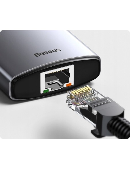 Baseus Metal Gleam Series 8-in-1 | Adapter HUB USB-C - HDMI 4K 3x USB3.0 USB-C RJ45 SD TF PD 100W
