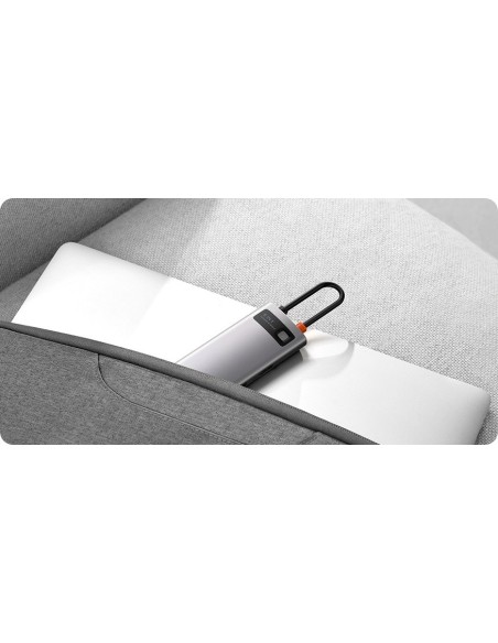Baseus Metal Gleam Series 8-in-1 | Adapter HUB USB-C - HDMI 4K 3x USB3.0 USB-C RJ45 SD TF PD 100W