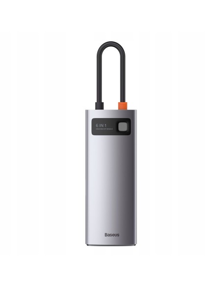 Baseus Metal Gleam Series 6-in-1 | Adapter HUB USB-C - HDMI 4K 3x USB3.0 USB-C RJ45 PD 100W