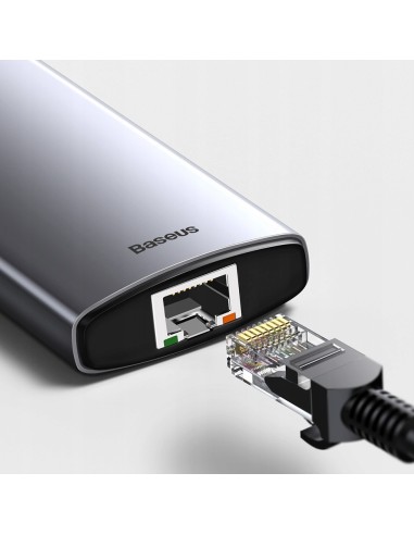 Baseus Metal Gleam Series 6-in-1 | Adapter HUB USB-C - HDMI 4K 3x USB3.0 USB-C RJ45 PD 100W