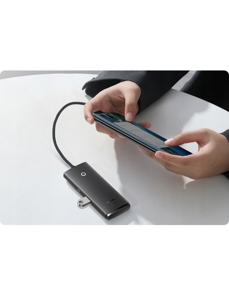 Baseus Lite Series 4-Port | HUB adapter rozdzielacz USB-C - USB 3.0 *4 25cm