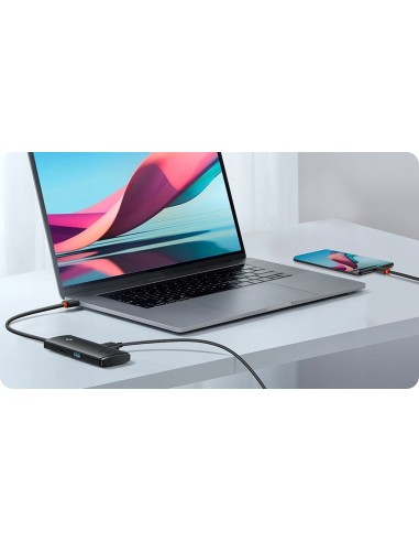 Baseus Lite Series 4-Port | HUB adapter rozdzielacz USB-C - USB 3.0 *4 25cm