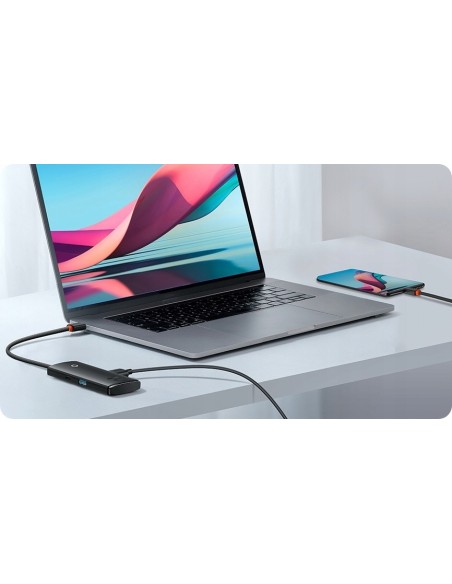 Baseus Lite Series 4-Port | HUB adapter rozdzielacz USB-C - USB 3.0 *4 25cm