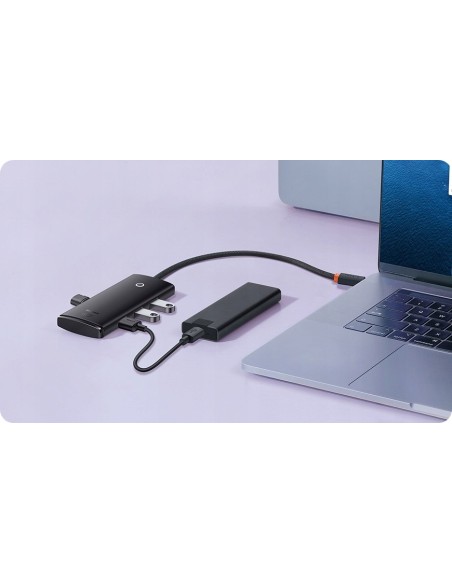 Baseus Lite Series 4-Port | HUB adapter rozdzielacz USB-C - USB 3.0 *4 25cm
