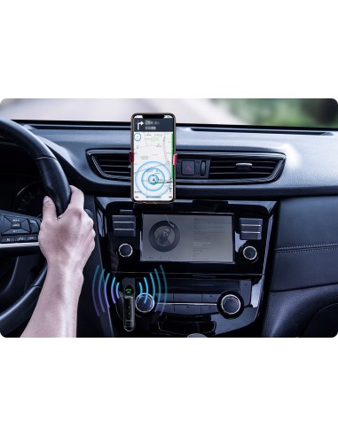 Baseus Qiyin | Transmiter odbiornik dźwięku bluetooth AUX do samochodu