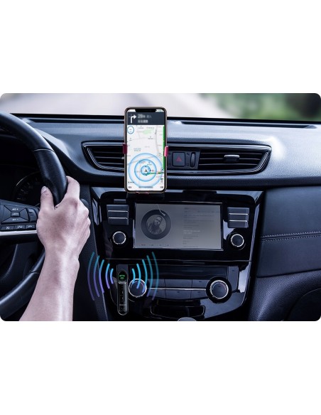 Baseus Qiyin | Transmiter odbiornik dźwięku bluetooth AUX do samochodu