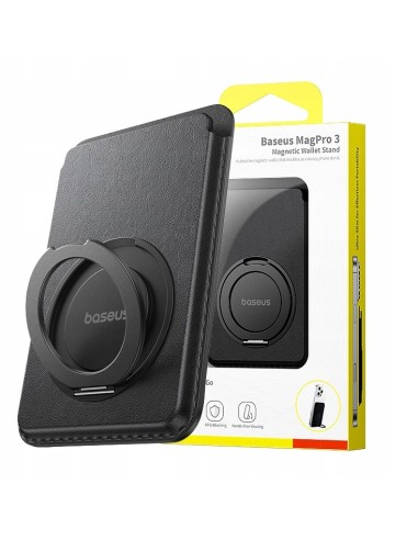 Baseus MagPro 3 | Magnetyczne etui do telefonu na karty dokumenty, podstawka MagSafe