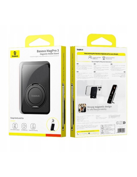Baseus MagPro 3 | Magnetyczne etui do telefonu na karty dokumenty, podstawka MagSafe