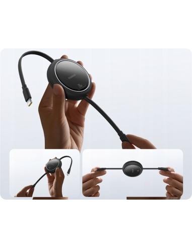 Baseus Free2Pull | Rozwijany kabel, przewód do iPhone, USB-C - Ligtning, Szybkie ładowanie PD 20W, 1m