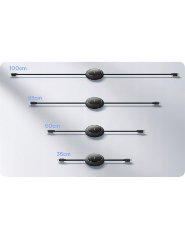 Baseus Free2Pull | Rozwijany kabel, przewód do iPhone, USB-C - Ligtning, Szybkie ładowanie PD 20W, 1m