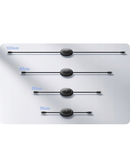 Baseus Free2Pull | Rozwijany kabel, przewód do iPhone, USB-C - Ligtning, Szybkie ładowanie PD 20W, 1m