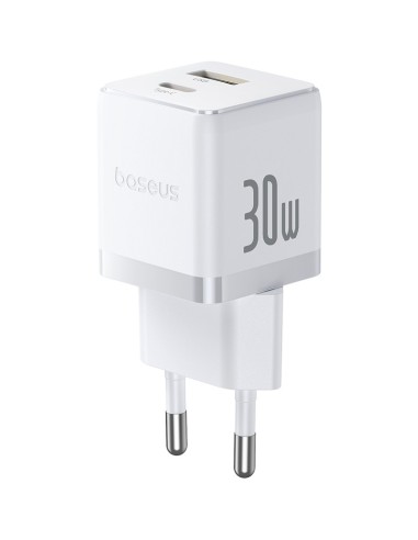 Baseus Palm Szybka Ładowarka Sieciowa C+U 30W EU Moon White