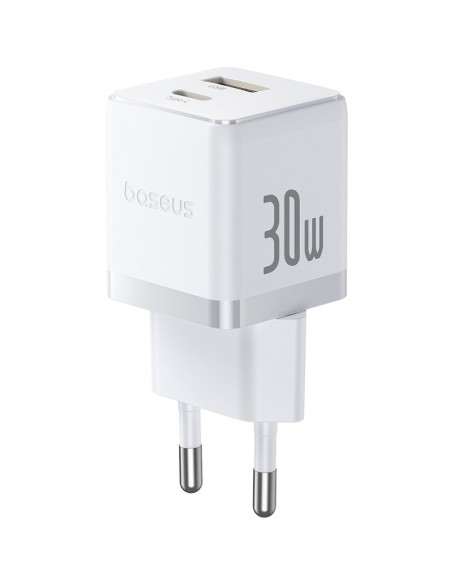 Baseus Palm Szybka Ładowarka Sieciowa C+U 30W EU Moon White