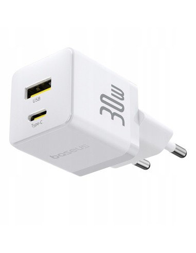 Baseus Palm Szybka Ładowarka Sieciowa C+U 30W EU Moon White