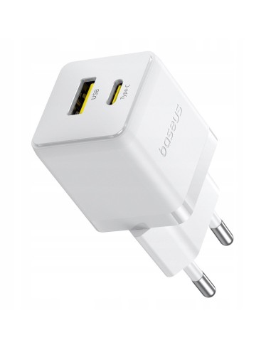Baseus Palm Szybka Ładowarka Sieciowa C+U 30W EU Moon White