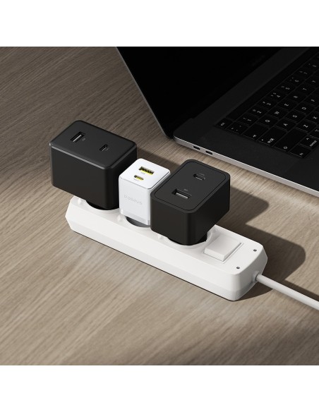 Baseus Palm Szybka Ładowarka Sieciowa C+U 30W EU Moon White