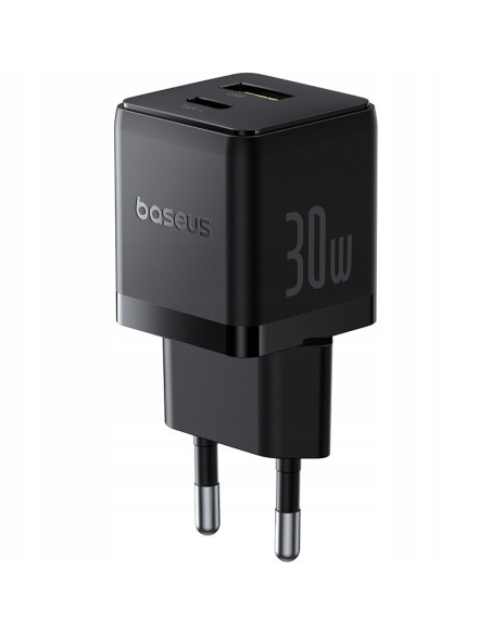 Baseus Palm Szybka Ładowarka Sieciowa C+U 30W EU Cluster Black
