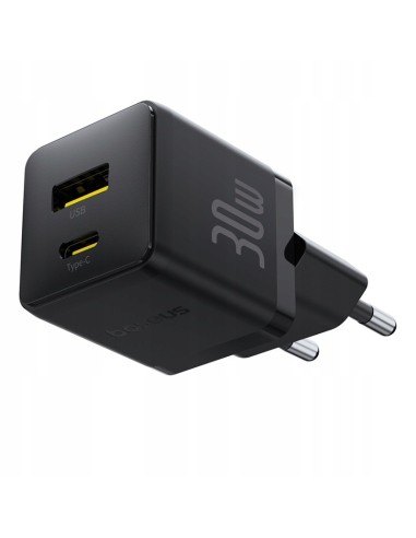 Baseus Palm Szybka Ładowarka Sieciowa C+U 30W EU Cluster Black