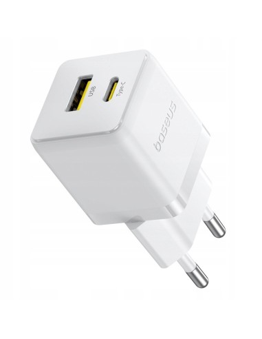 Baseus Palm Szybka Ładowarka Sieciowa C+U 20W EU Moon White