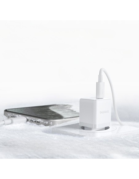 Baseus Palm Szybka Ładowarka Sieciowa C+U 20W EU Moon White