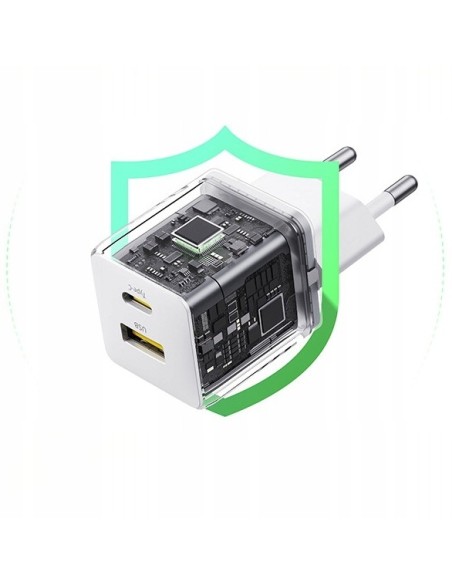 Baseus Palm Szybka Ładowarka Sieciowa C+U 20W EU Moon White