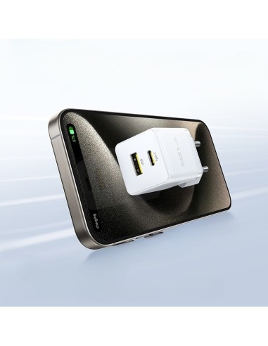 Baseus Palm Szybka Ładowarka Sieciowa C+U 20W EU Moon White