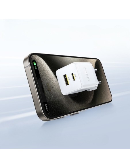 Baseus Palm Szybka Ładowarka Sieciowa C+U 20W EU Moon White