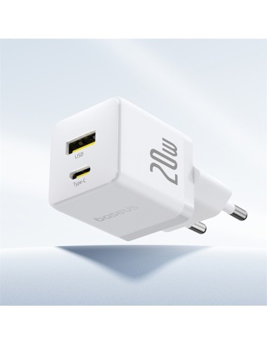 Baseus Palm Szybka Ładowarka Sieciowa C+U 20W EU Moon White