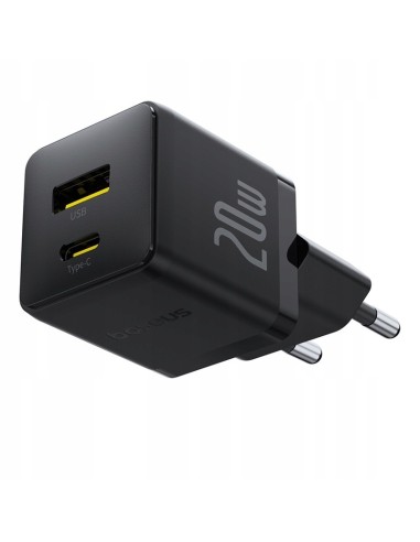 Baseus Palm |  Szybka Ładowarka Sieciowa, Zasilacz USB-C USB-A PD 20W
