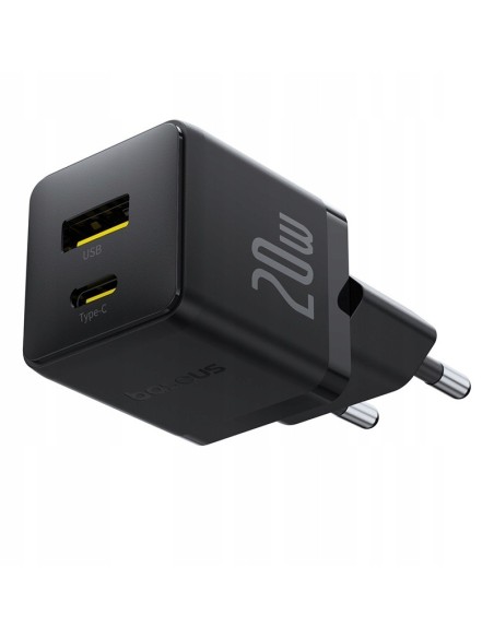 Baseus Palm |  Szybka Ładowarka Sieciowa, Zasilacz USB-C USB-A PD 20W