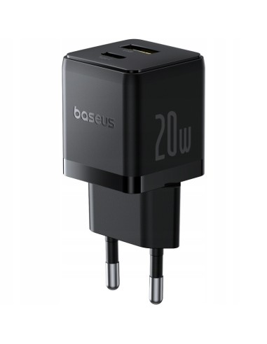 Baseus Palm |  Szybka Ładowarka Sieciowa, Zasilacz USB-C USB-A PD 20W