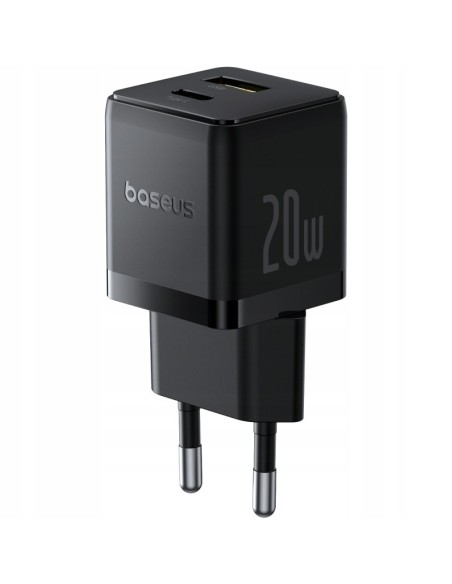 Baseus Palm |  Szybka Ładowarka Sieciowa, Zasilacz USB-C USB-A PD 20W