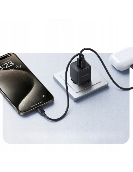 Baseus Palm |  Szybka Ładowarka Sieciowa, Zasilacz USB-C USB-A PD 20W