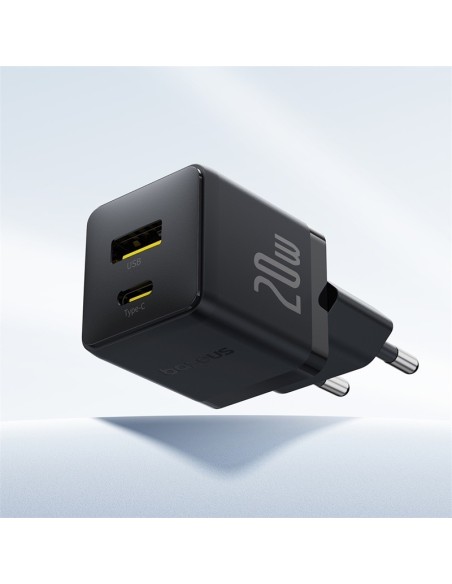 Baseus Palm |  Szybka Ładowarka Sieciowa, Zasilacz USB-C USB-A PD 20W