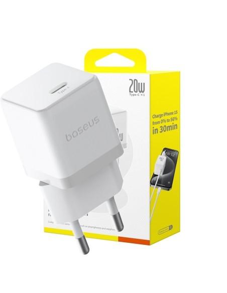 Baseus Palm | Szybka Ładowarka Sieciowa, Zasilacz USB-C PD 20W